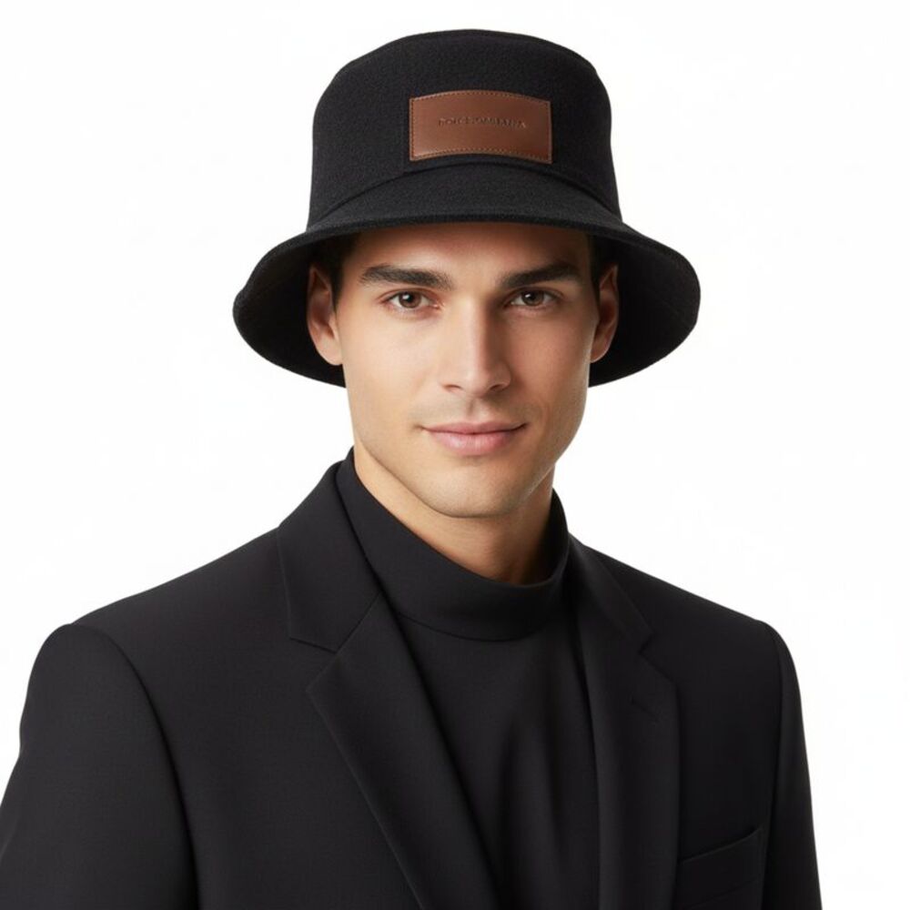 Dolce & Gabbana Black Bucket Hat